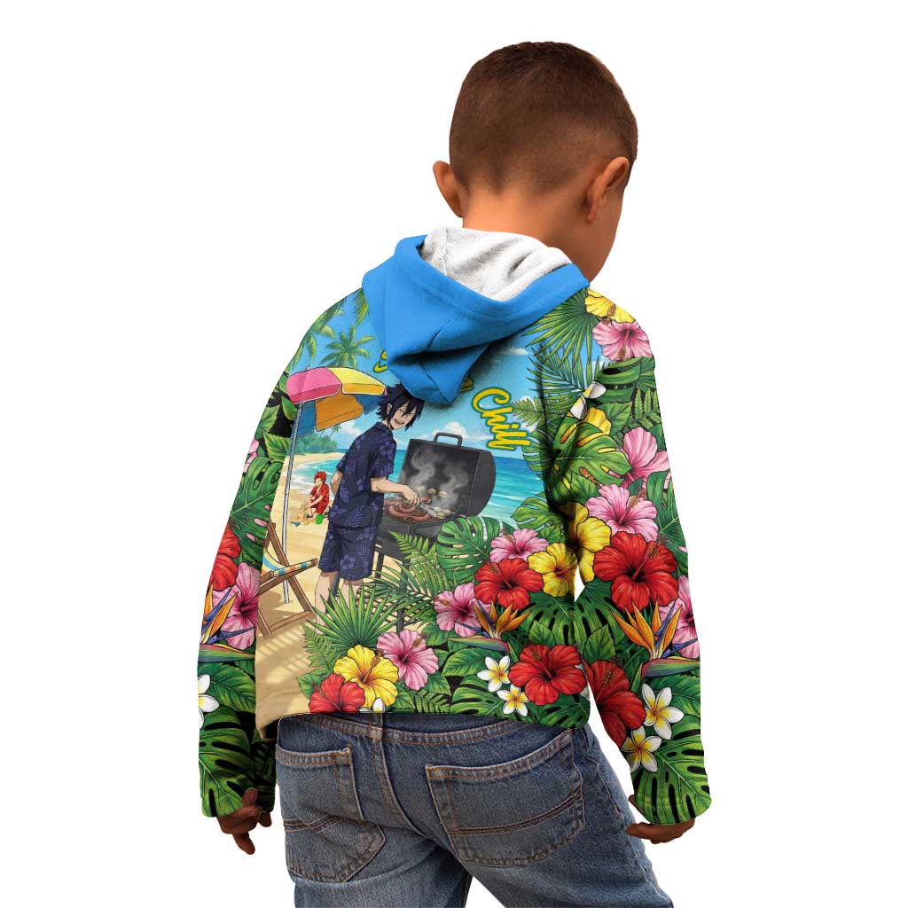 Tamaki Amajiki Summer Chill Kid Hoodie Tropical Anime Beach Scene