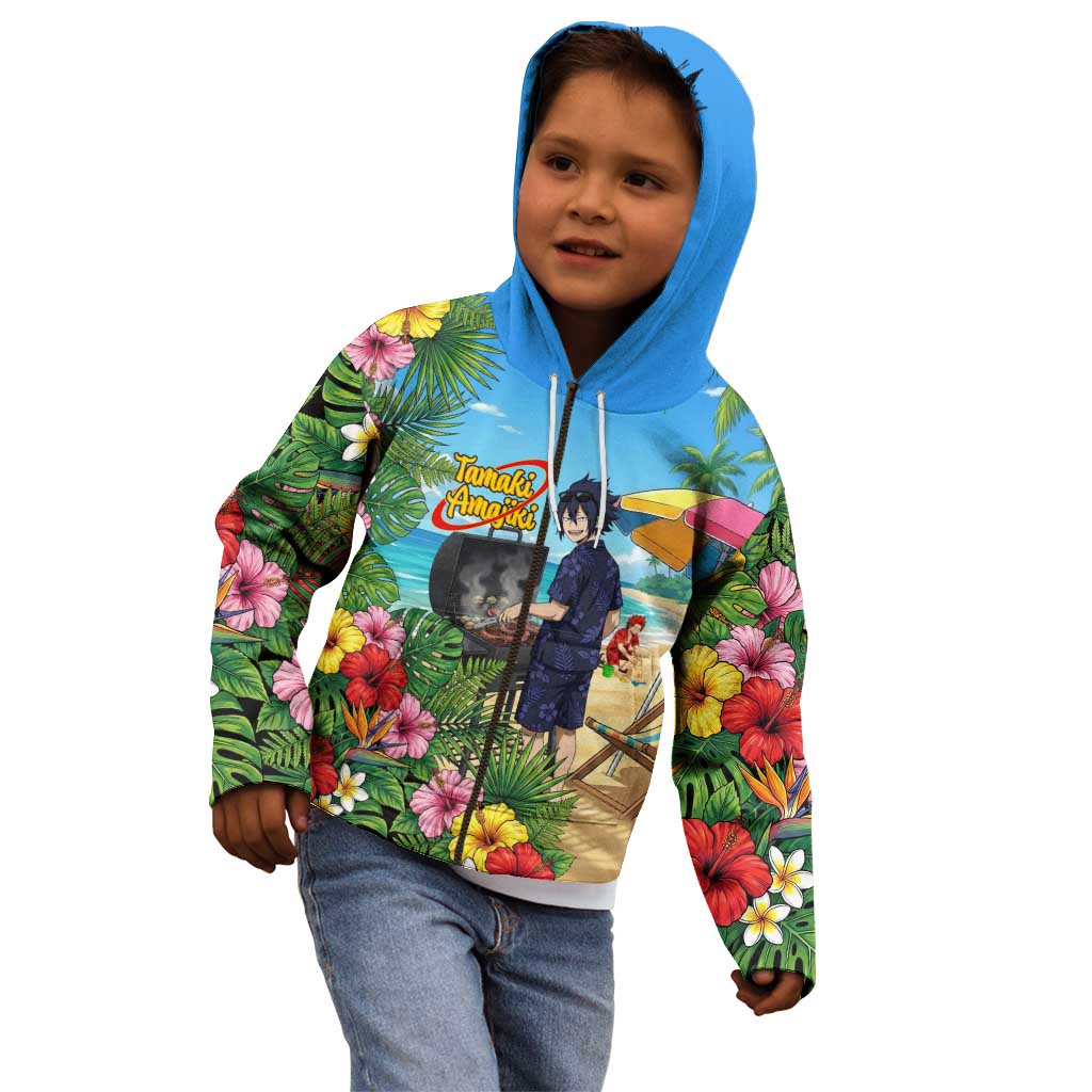 Tamaki Amajiki Summer Chill Kid Hoodie Tropical Anime Beach Scene