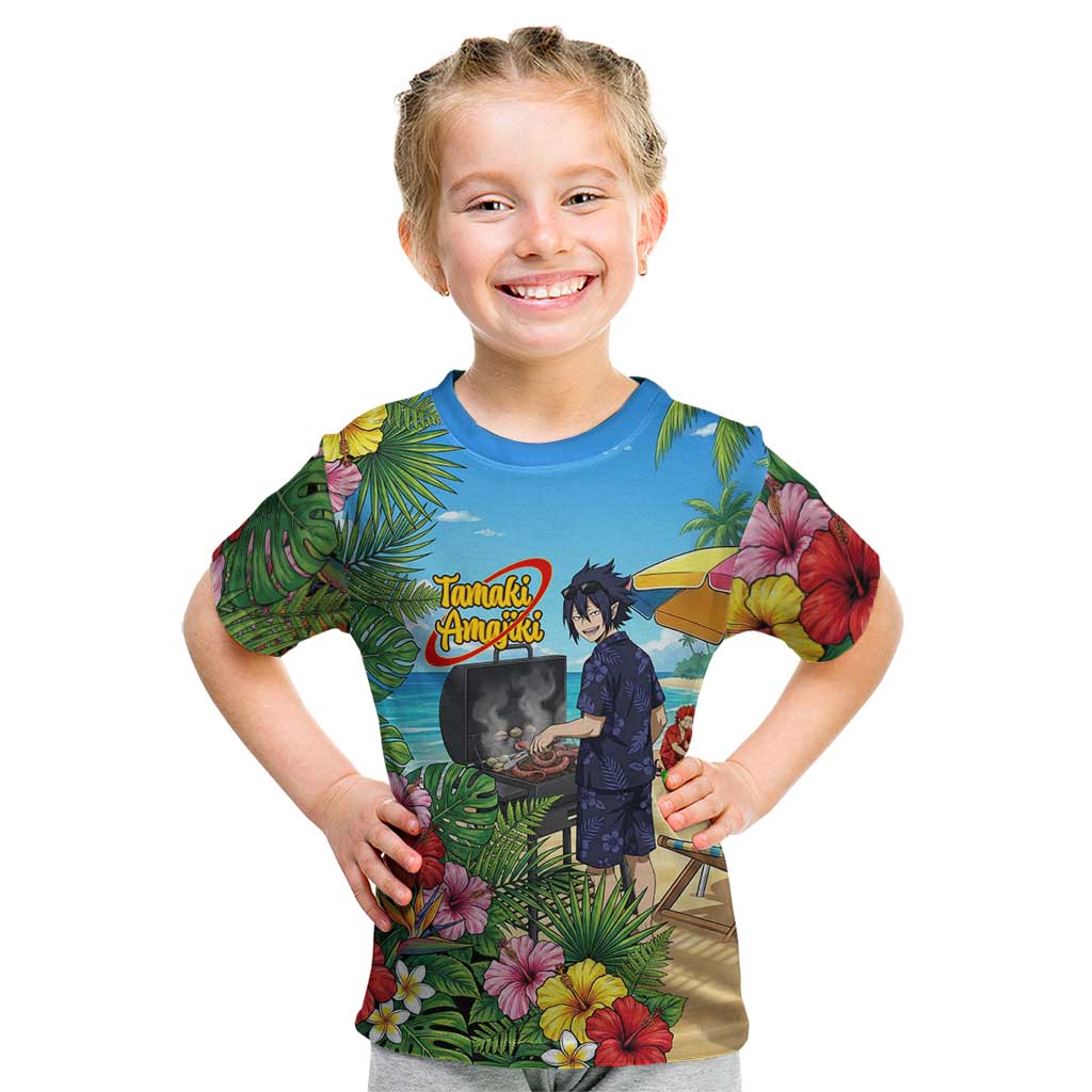 Tamaki Amajiki Summer Chill Kid T Shirt Tropical Anime Beach Scene