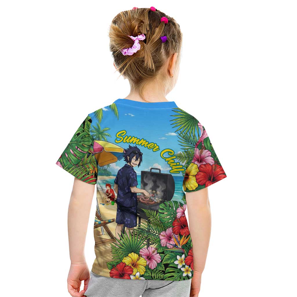 Tamaki Amajiki Summer Chill Kid T Shirt Tropical Anime Beach Scene