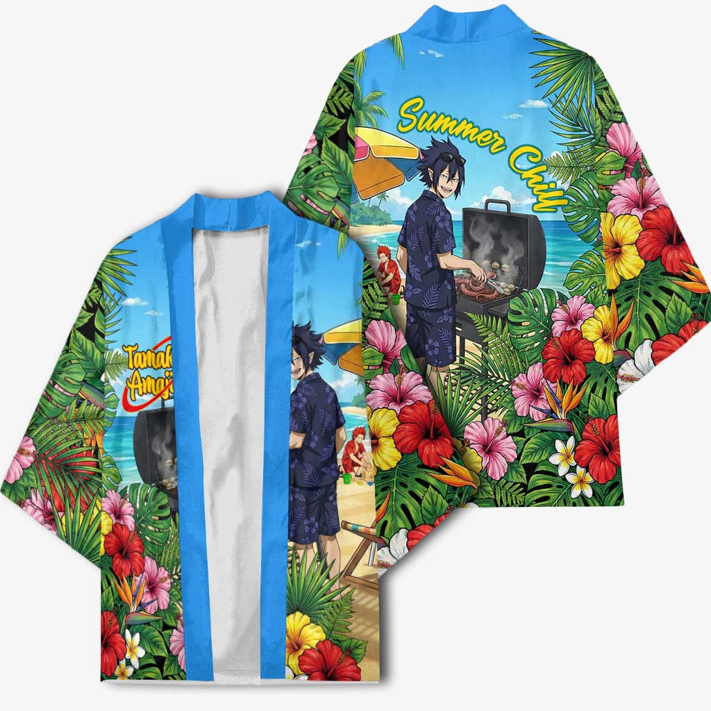 Tamaki Amajiki Summer Chill Kimono Tropical Anime Beach Scene