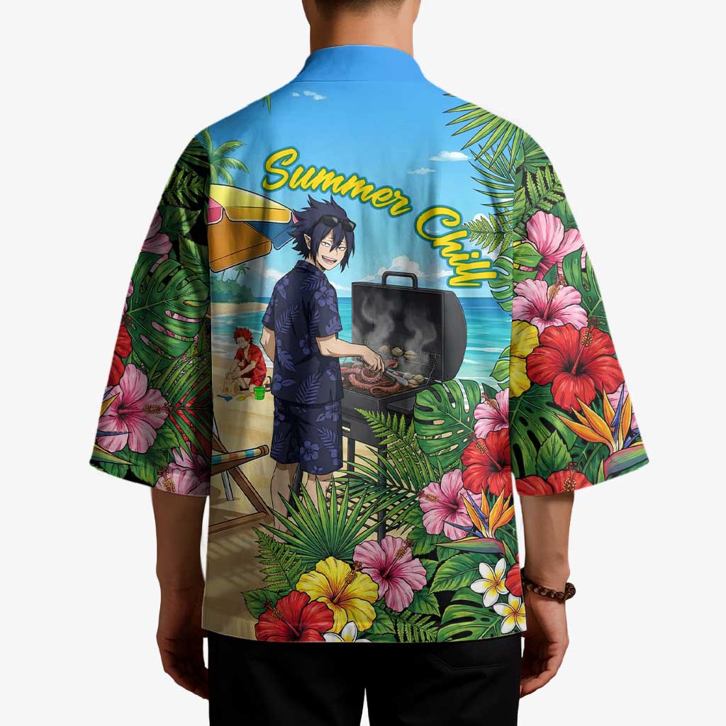 Tamaki Amajiki Summer Chill Kimono Tropical Anime Beach Scene