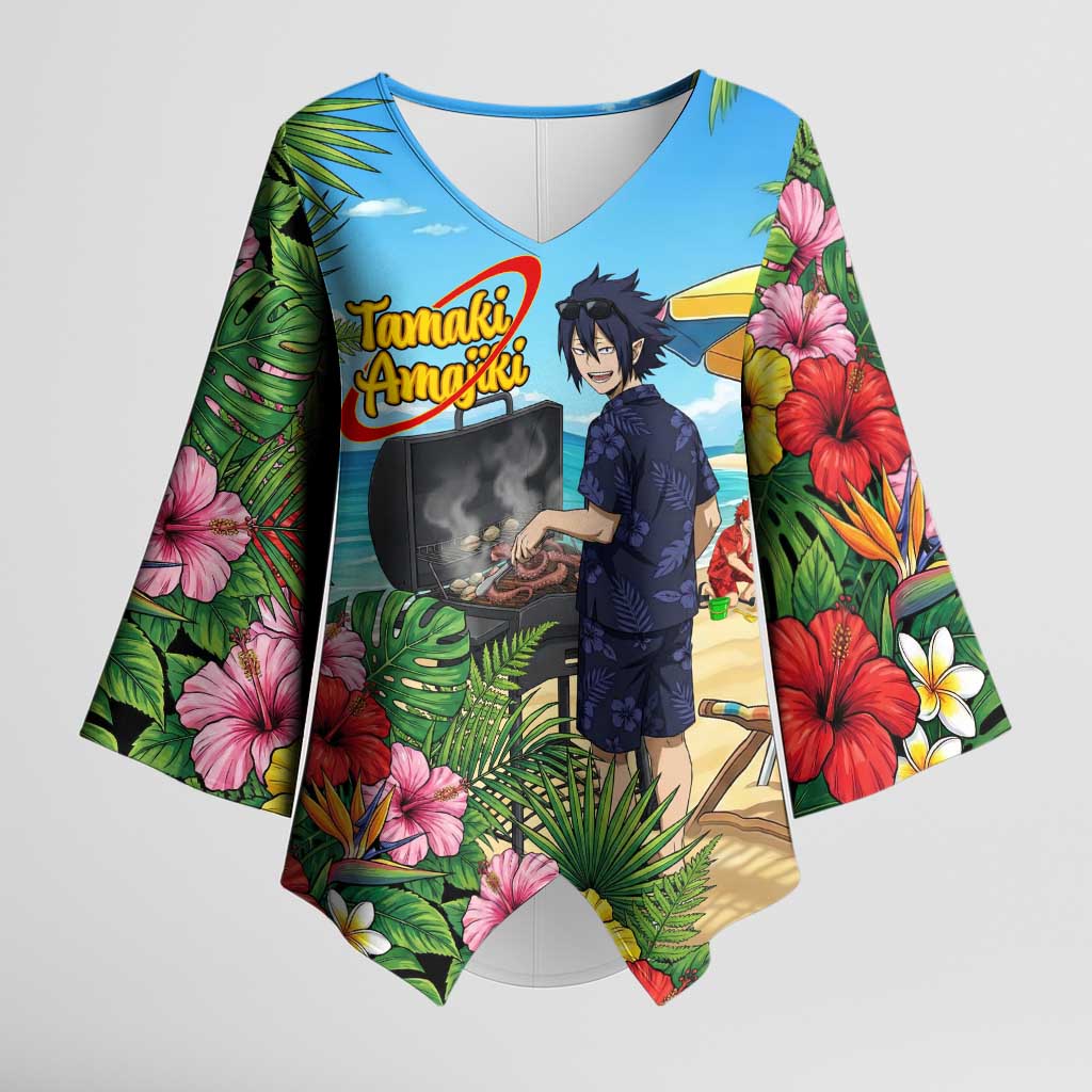 Tamaki Amajiki Summer Chill Kimono Sleeve Blouse Tropical Anime Beach Scene