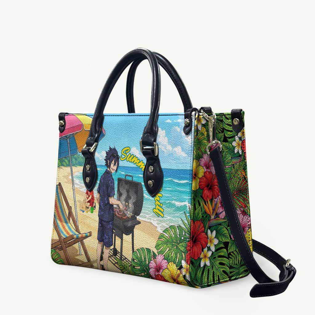 Tamaki Amajiki Summer Chill Leather Bag Tropical Anime Beach Scene