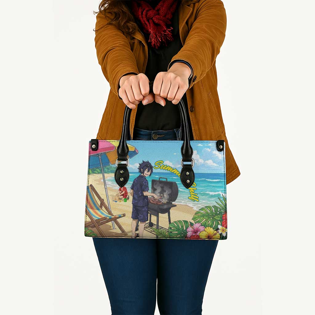 Tamaki Amajiki Summer Chill Leather Bag Tropical Anime Beach Scene