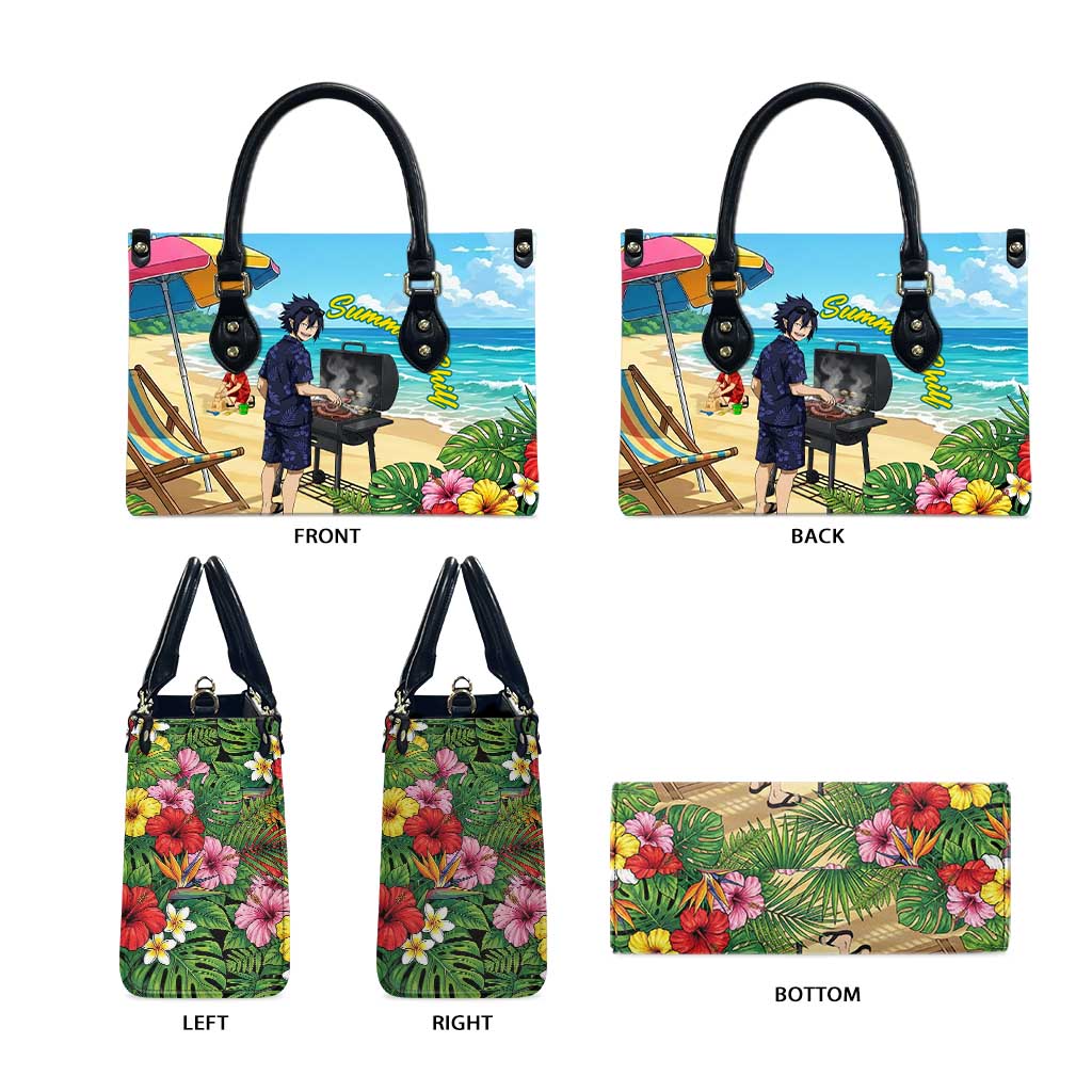 Tamaki Amajiki Summer Chill Leather Bag Tropical Anime Beach Scene