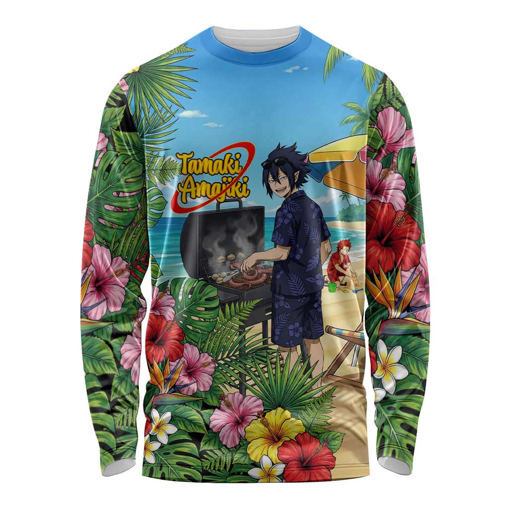 Tamaki Amajiki Summer Chill Long Sleeve Shirt Tropical Anime Beach Scene