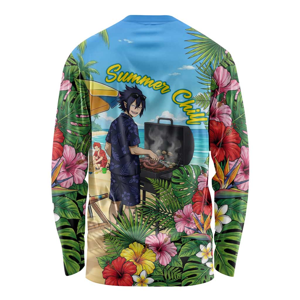 Tamaki Amajiki Summer Chill Long Sleeve Shirt Tropical Anime Beach Scene