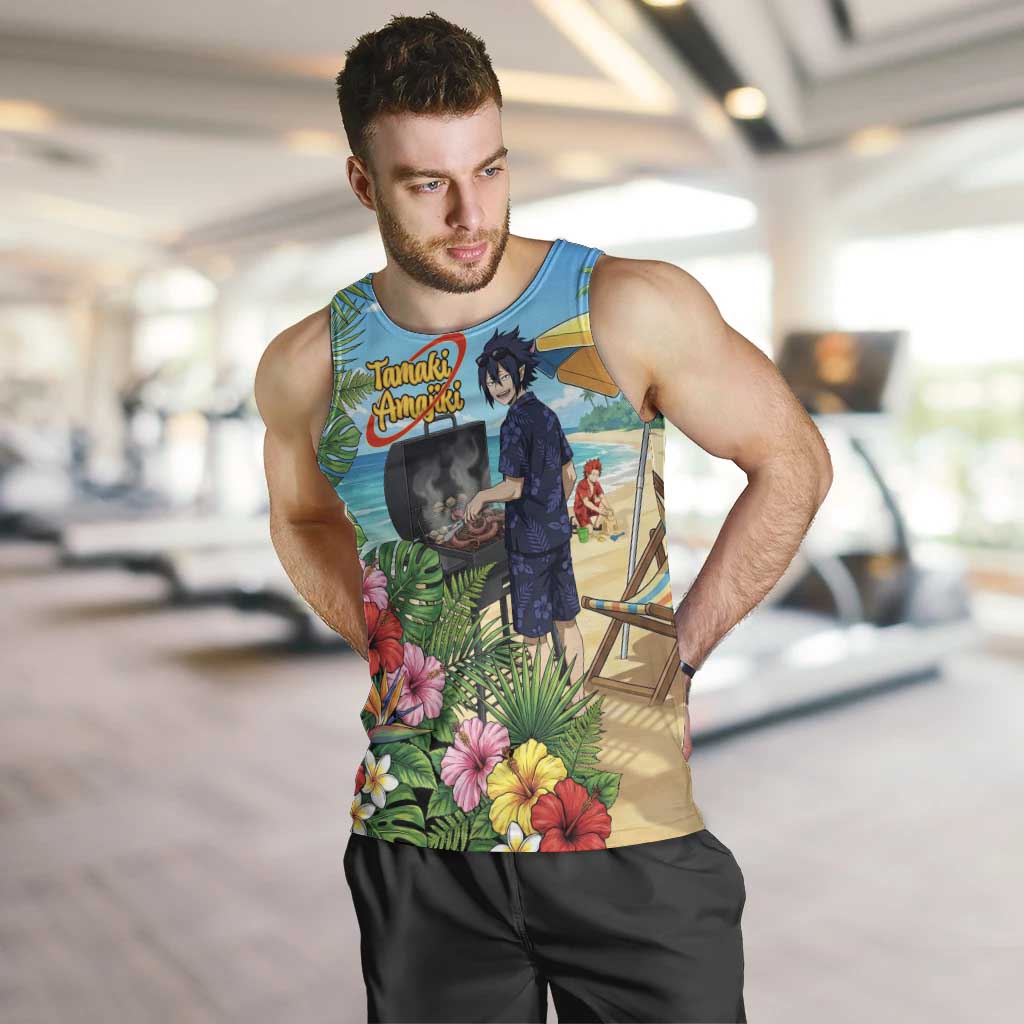 Tamaki Amajiki Summer Chill Men Tank Top Tropical Anime Beach Scene