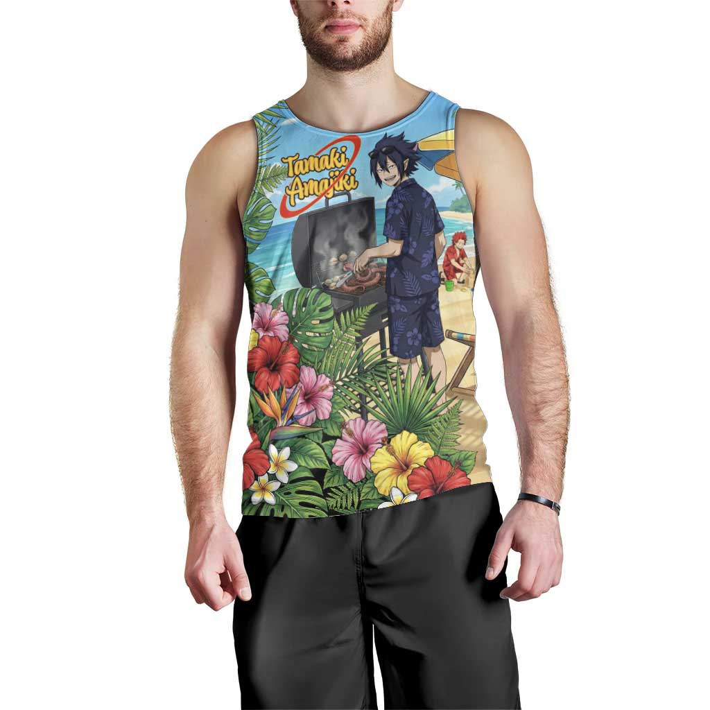Tamaki Amajiki Summer Chill Men Tank Top Tropical Anime Beach Scene