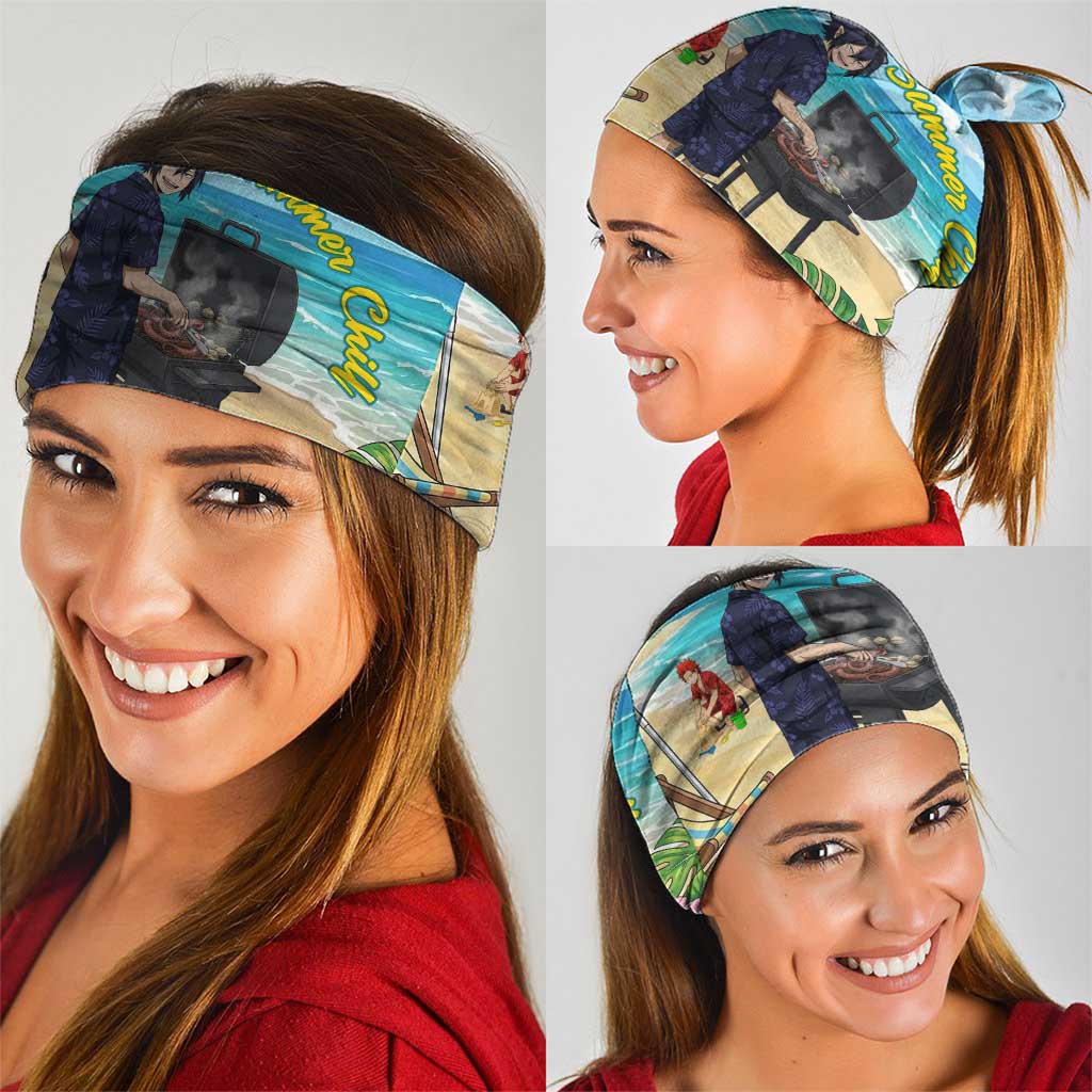 Tamaki Amajiki Summer Chill Neck Gaiter Tropical Anime Beach Scene