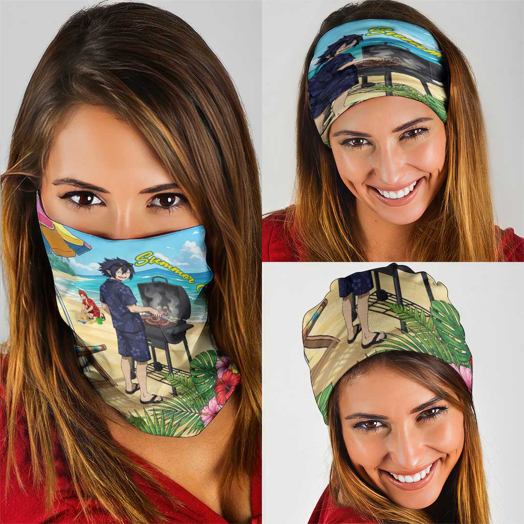 Tamaki Amajiki Summer Chill Neck Gaiter Tropical Anime Beach Scene