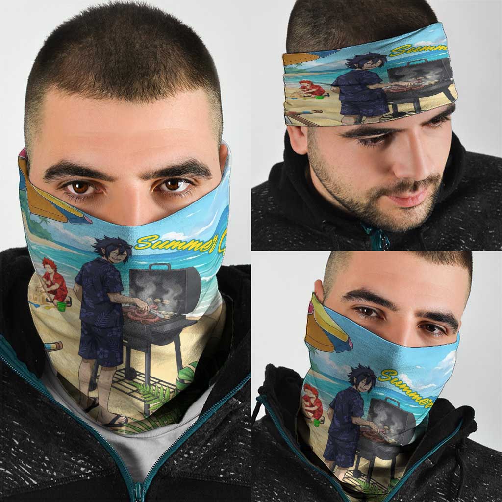 Tamaki Amajiki Summer Chill Neck Gaiter Tropical Anime Beach Scene