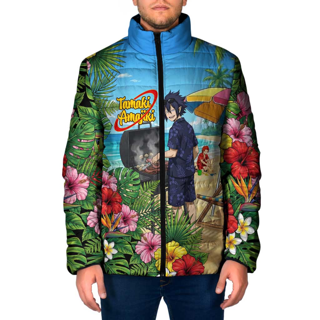 Tamaki Amajiki Summer Chill Padded Jacket Tropical Anime Beach Scene