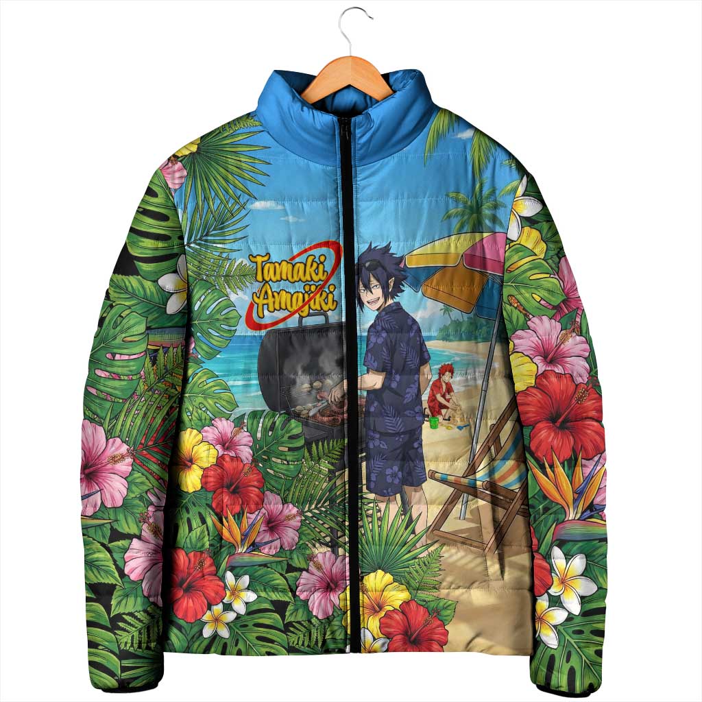Tamaki Amajiki Summer Chill Padded Jacket Tropical Anime Beach Scene