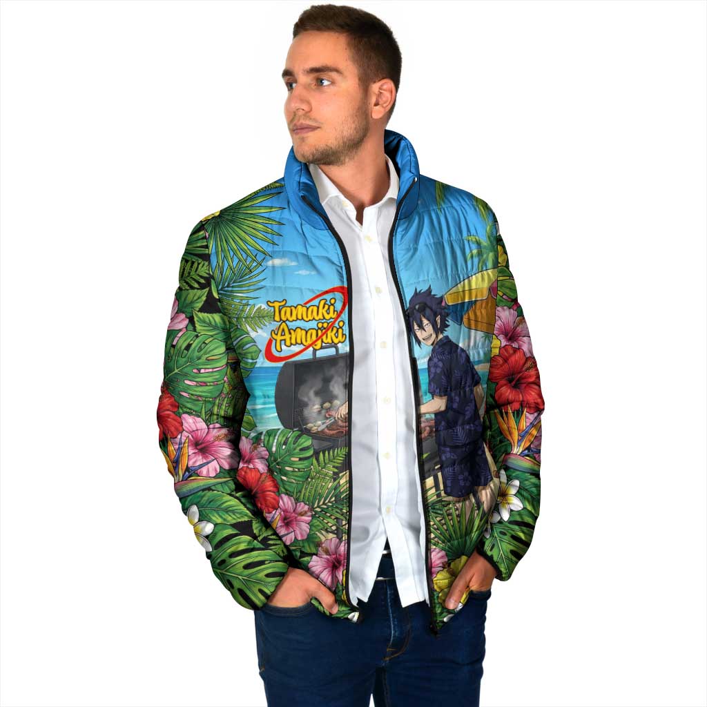 Tamaki Amajiki Summer Chill Padded Jacket Tropical Anime Beach Scene