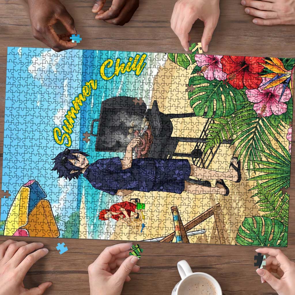 Tamaki Amajiki Summer Chill Puzzle Tropical Anime Beach Scene