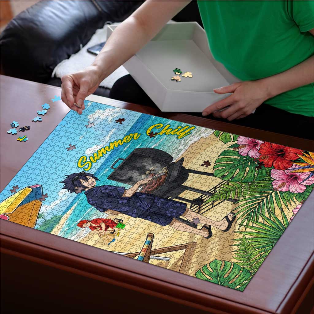 Tamaki Amajiki Summer Chill Puzzle Tropical Anime Beach Scene