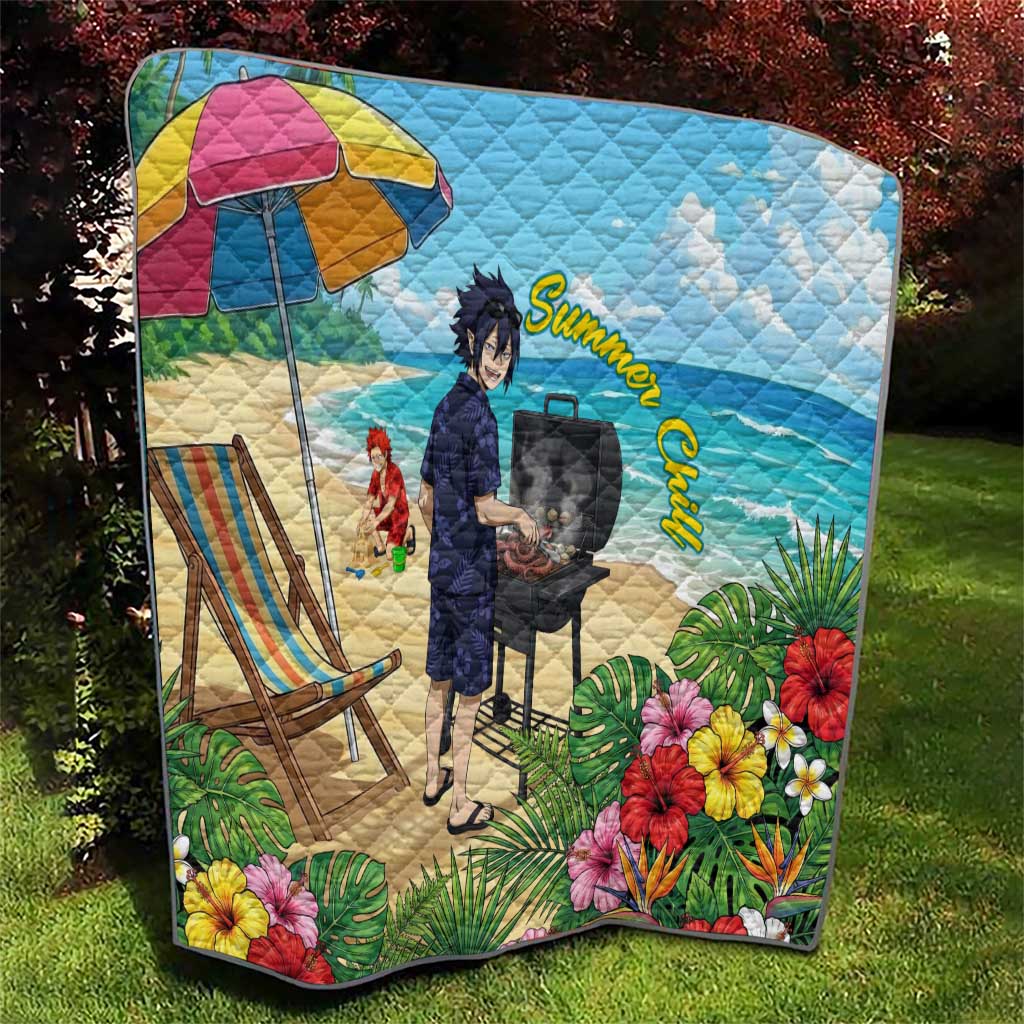 Tamaki Amajiki Summer Chill Quilt Tropical Anime Beach Scene