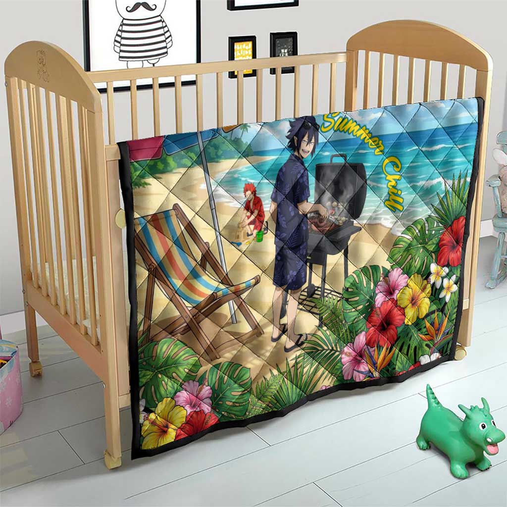 Tamaki Amajiki Summer Chill Quilt Tropical Anime Beach Scene
