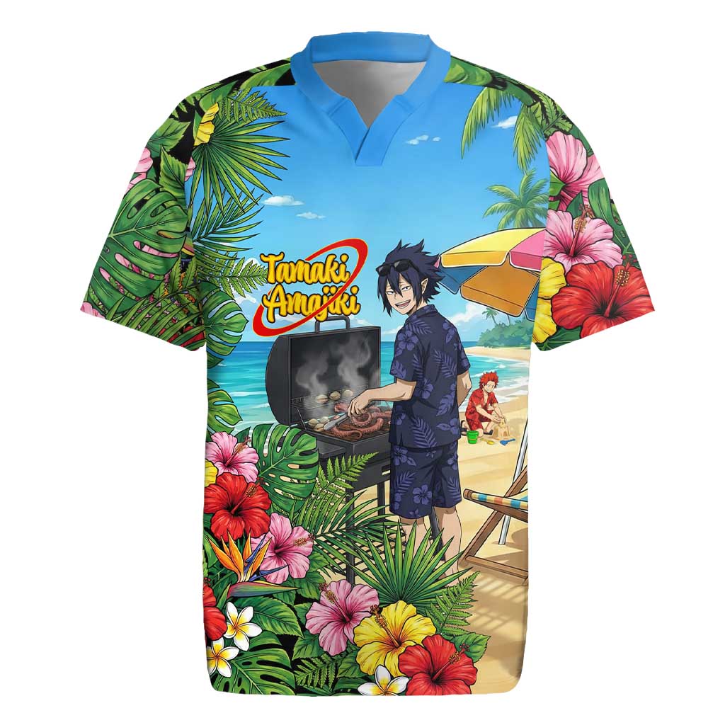 Tamaki Amajiki Summer Chill Rugby Jersey Tropical Anime Beach Scene