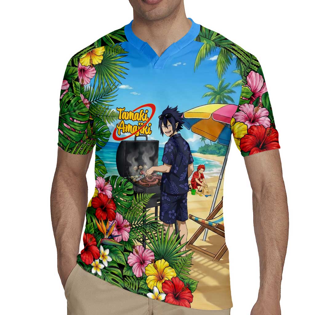 Tamaki Amajiki Summer Chill Rugby Jersey Tropical Anime Beach Scene