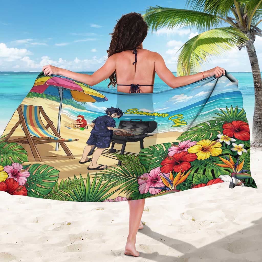 Tamaki Amajiki Summer Chill Sarong Tropical Anime Beach Scene