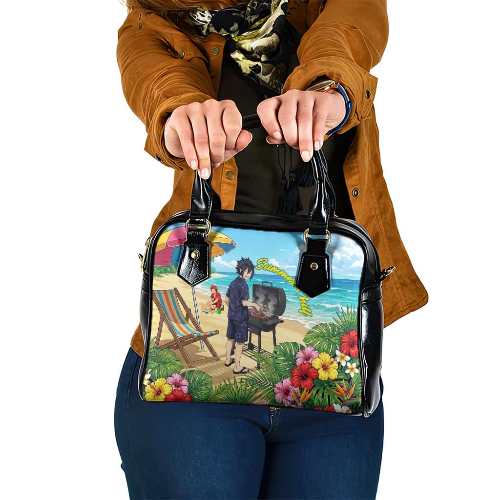 Tamaki Amajiki Summer Chill Shoulder Handbag Tropical Anime Beach Scene