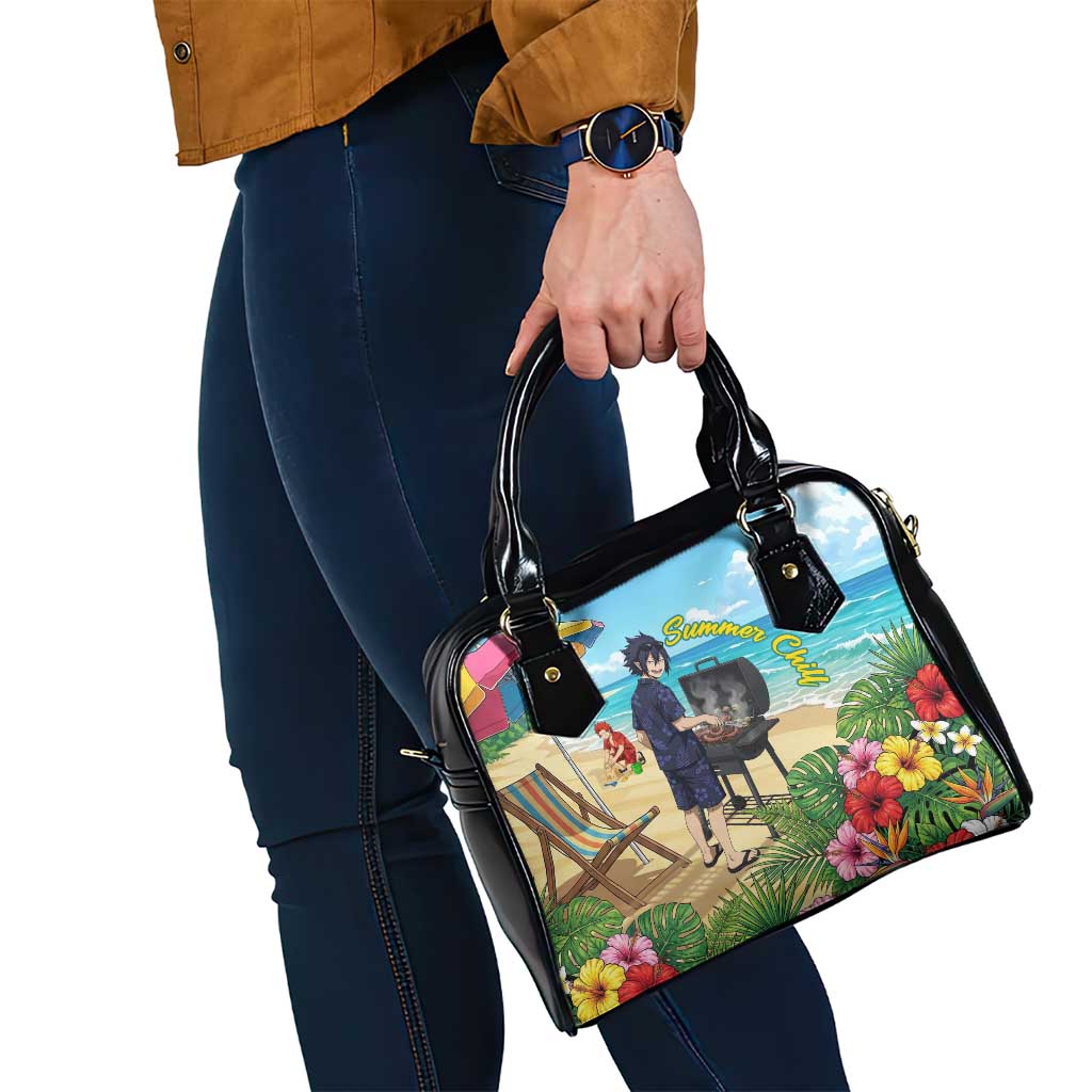 Tamaki Amajiki Summer Chill Shoulder Handbag Tropical Anime Beach Scene
