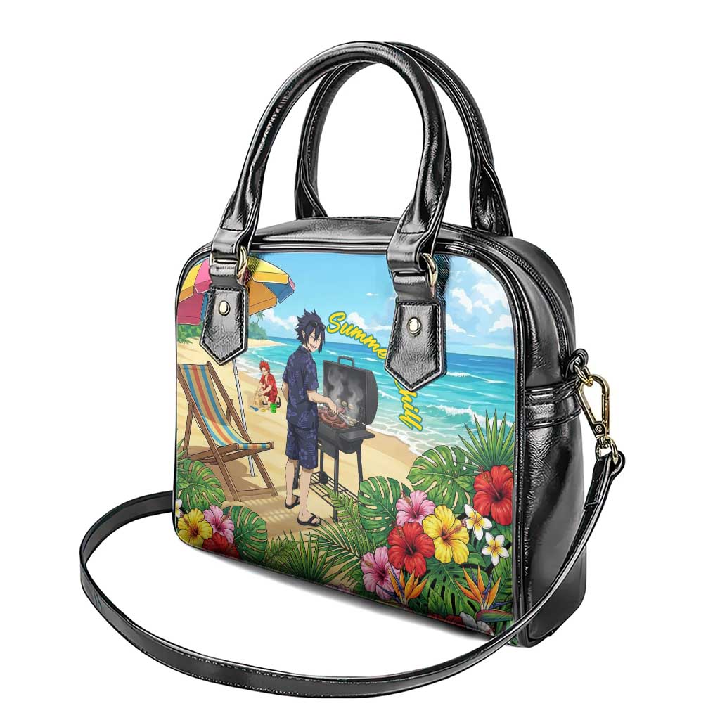 Tamaki Amajiki Summer Chill Shoulder Handbag Tropical Anime Beach Scene
