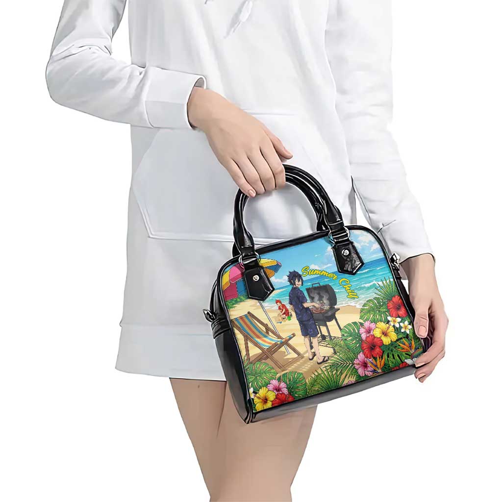 Tamaki Amajiki Summer Chill Shoulder Handbag Tropical Anime Beach Scene