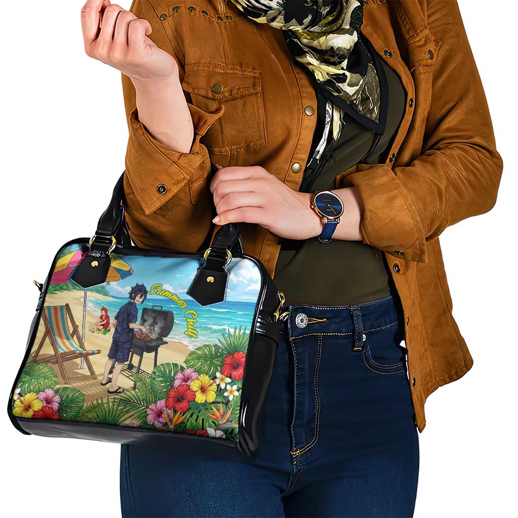 Tamaki Amajiki Summer Chill Shoulder Handbag Tropical Anime Beach Scene