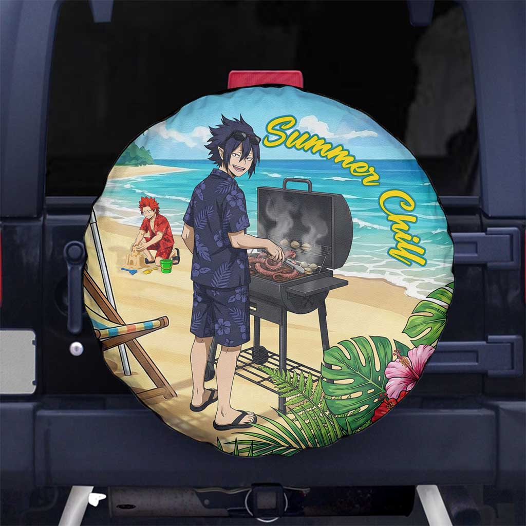 Tamaki Amajiki Summer Chill Spare Tire Cover Tropical Anime Beach Scene