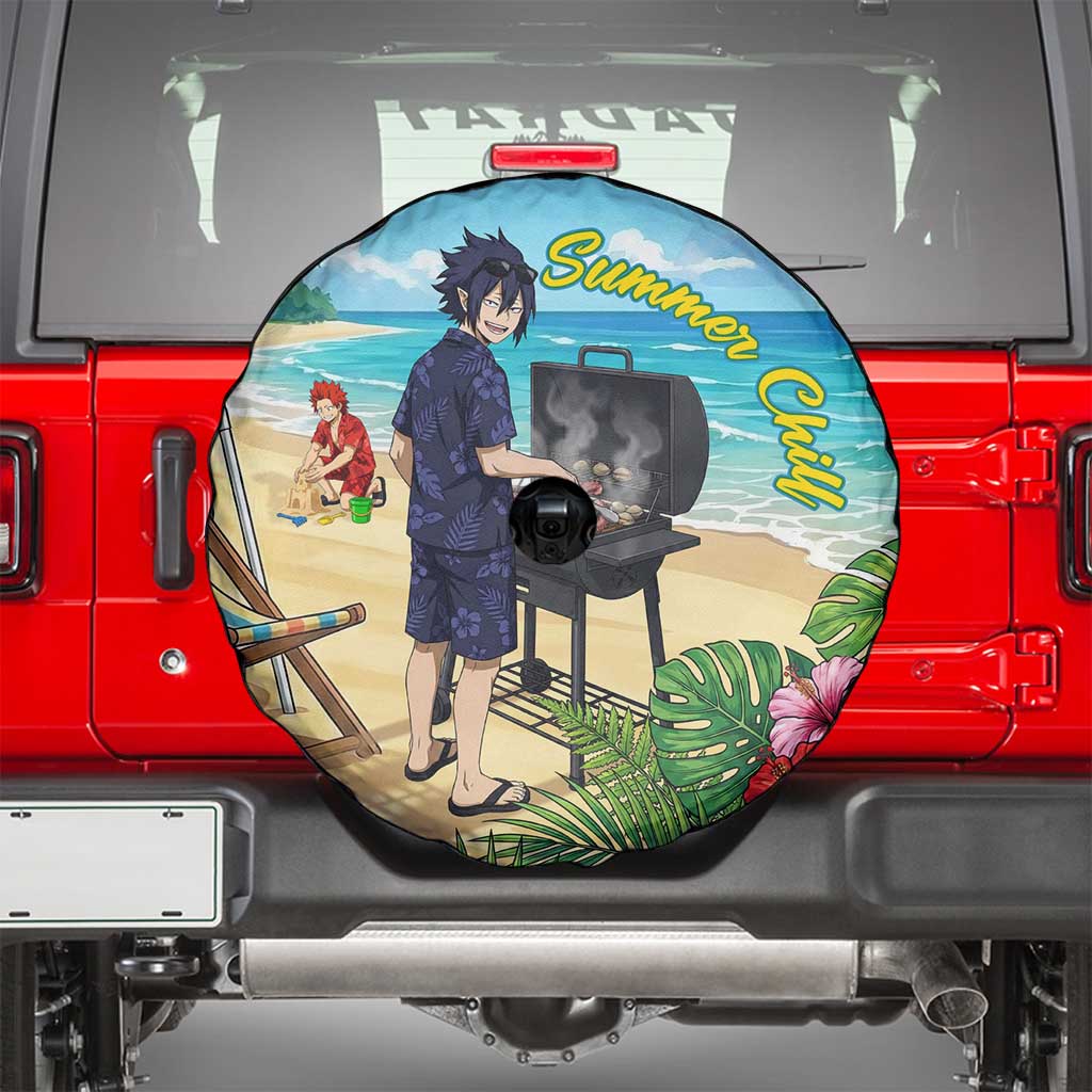 Tamaki Amajiki Summer Chill Spare Tire Cover Tropical Anime Beach Scene