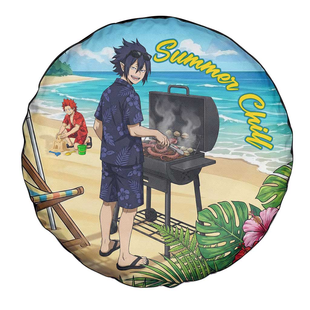 Tamaki Amajiki Summer Chill Spare Tire Cover Tropical Anime Beach Scene