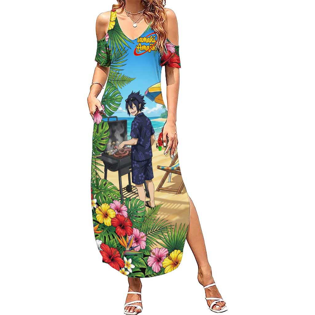 Tamaki Amajiki Summer Chill Summer Maxi Dress Tropical Anime Beach Scene