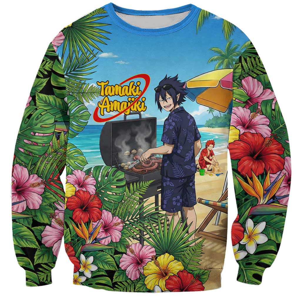 Tamaki Amajiki Summer Chill Sweatshirt Tropical Anime Beach Scene