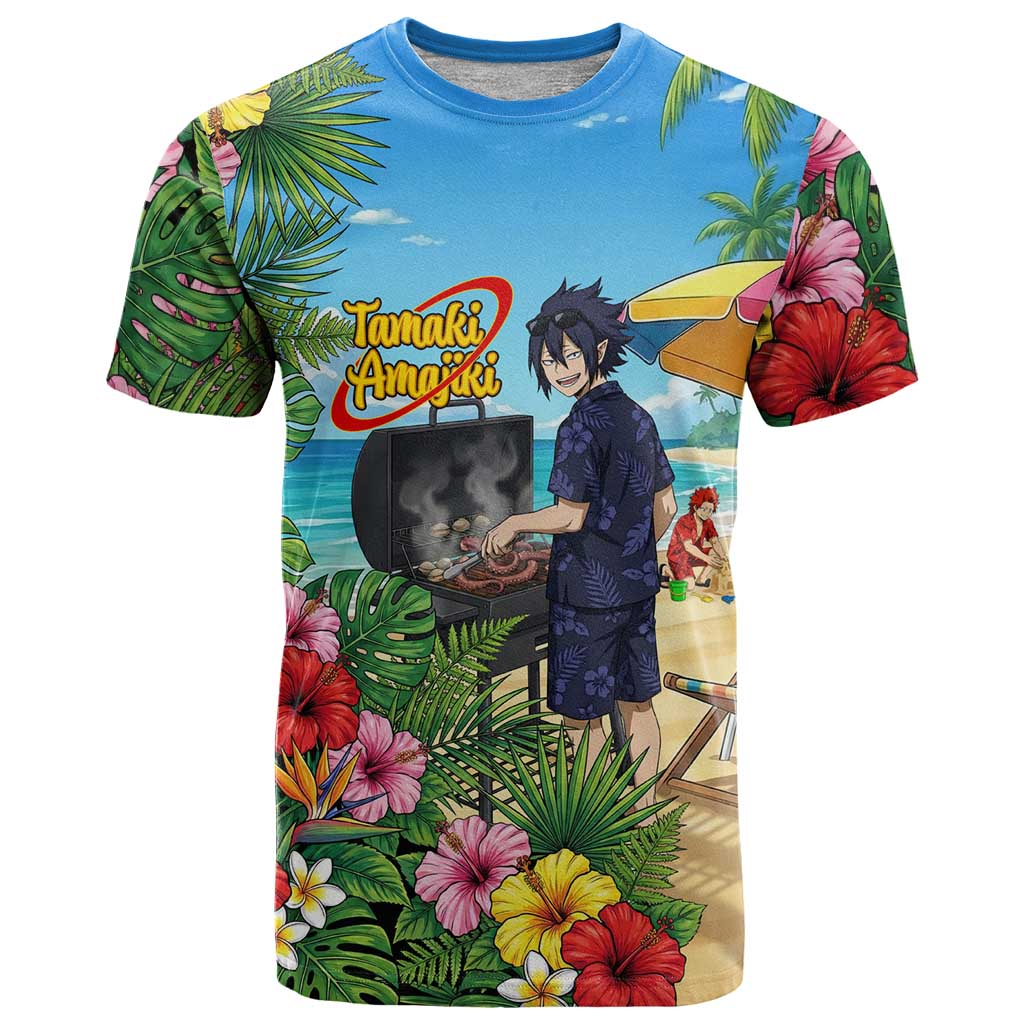 Tamaki Amajiki Summer Chill T Shirt Tropical Anime Beach Scene