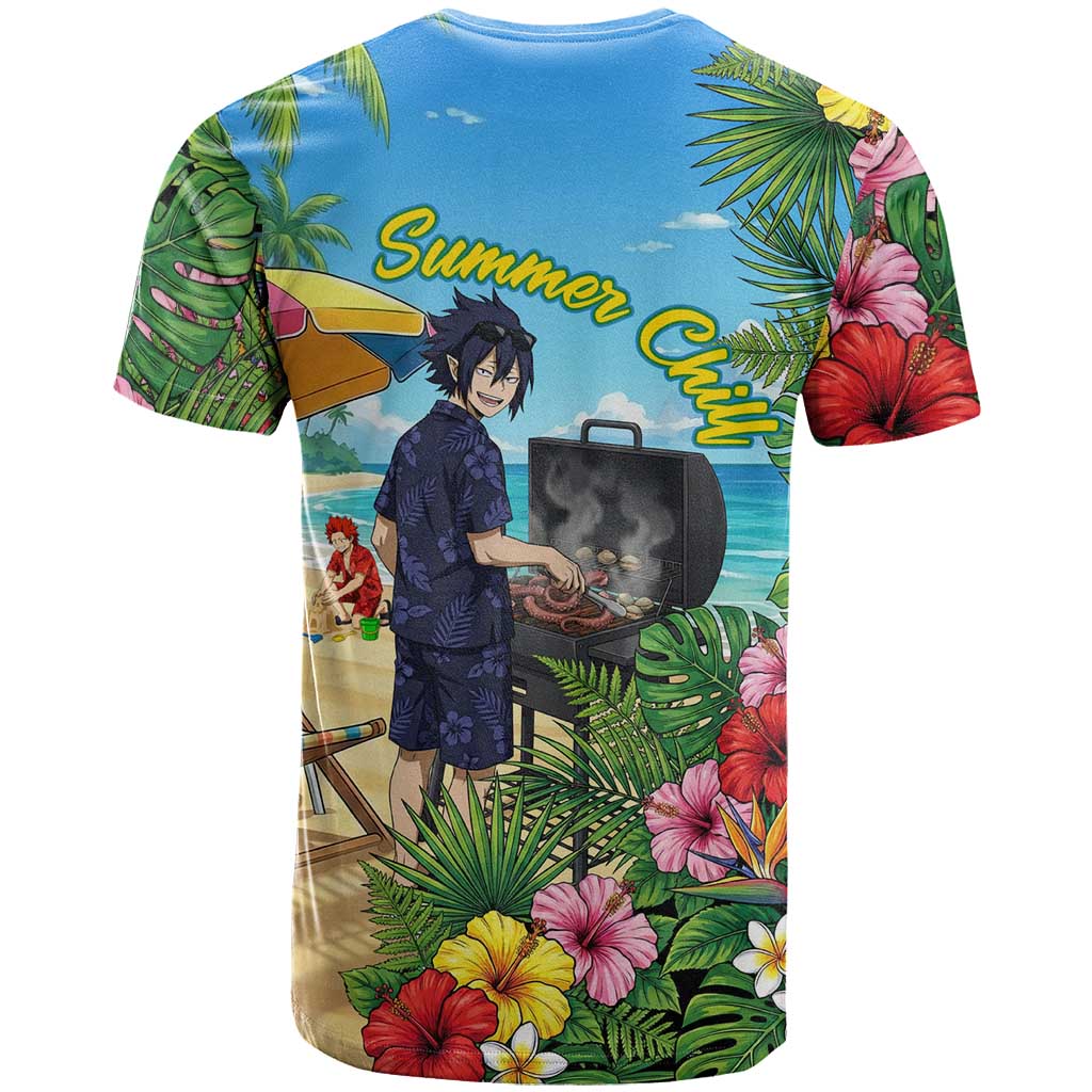 Tamaki Amajiki Summer Chill T Shirt Tropical Anime Beach Scene