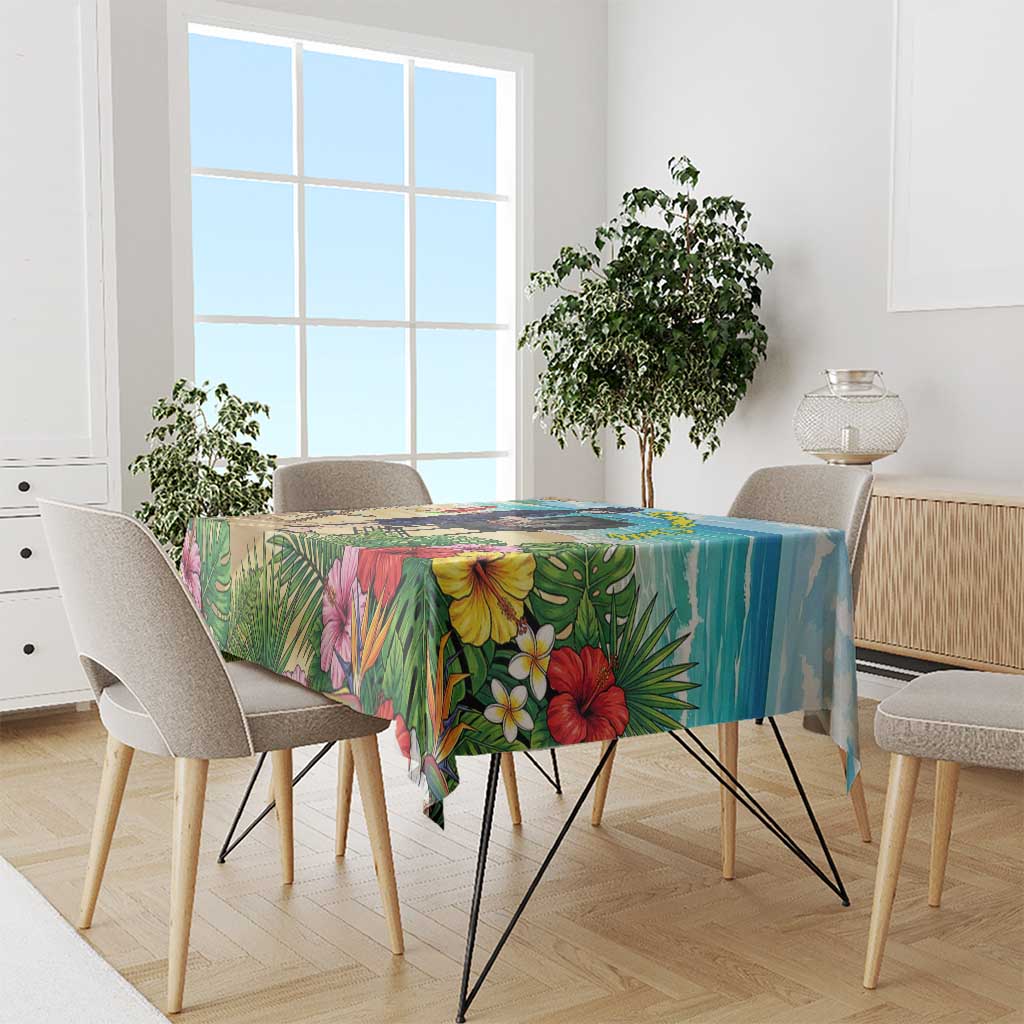 Tamaki Amajiki Summer Chill Tablecloth Tropical Anime Beach Scene