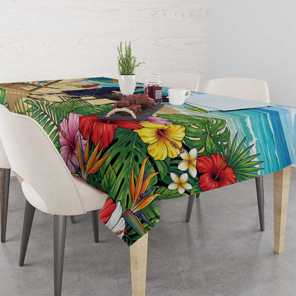 Tamaki Amajiki Summer Chill Tablecloth Tropical Anime Beach Scene