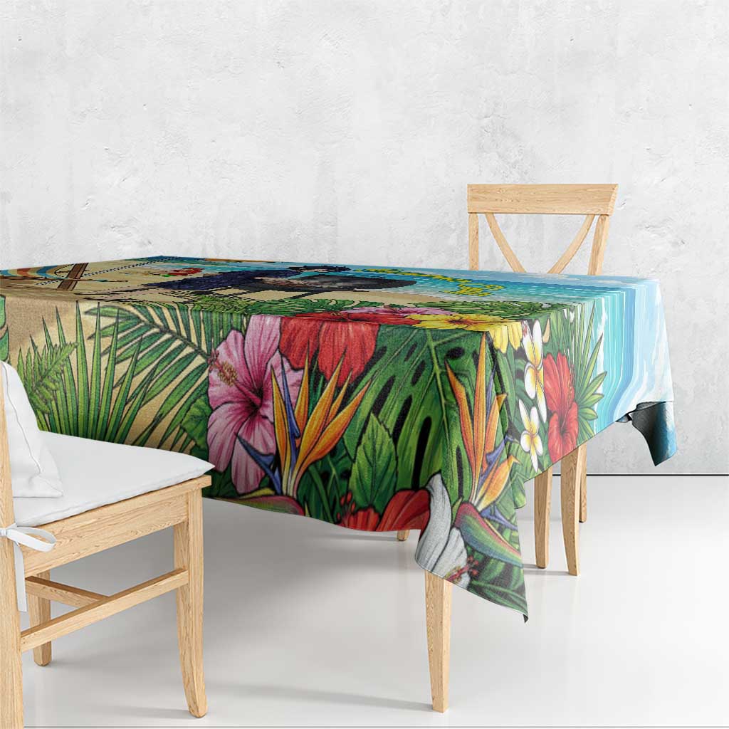 Tamaki Amajiki Summer Chill Tablecloth Tropical Anime Beach Scene