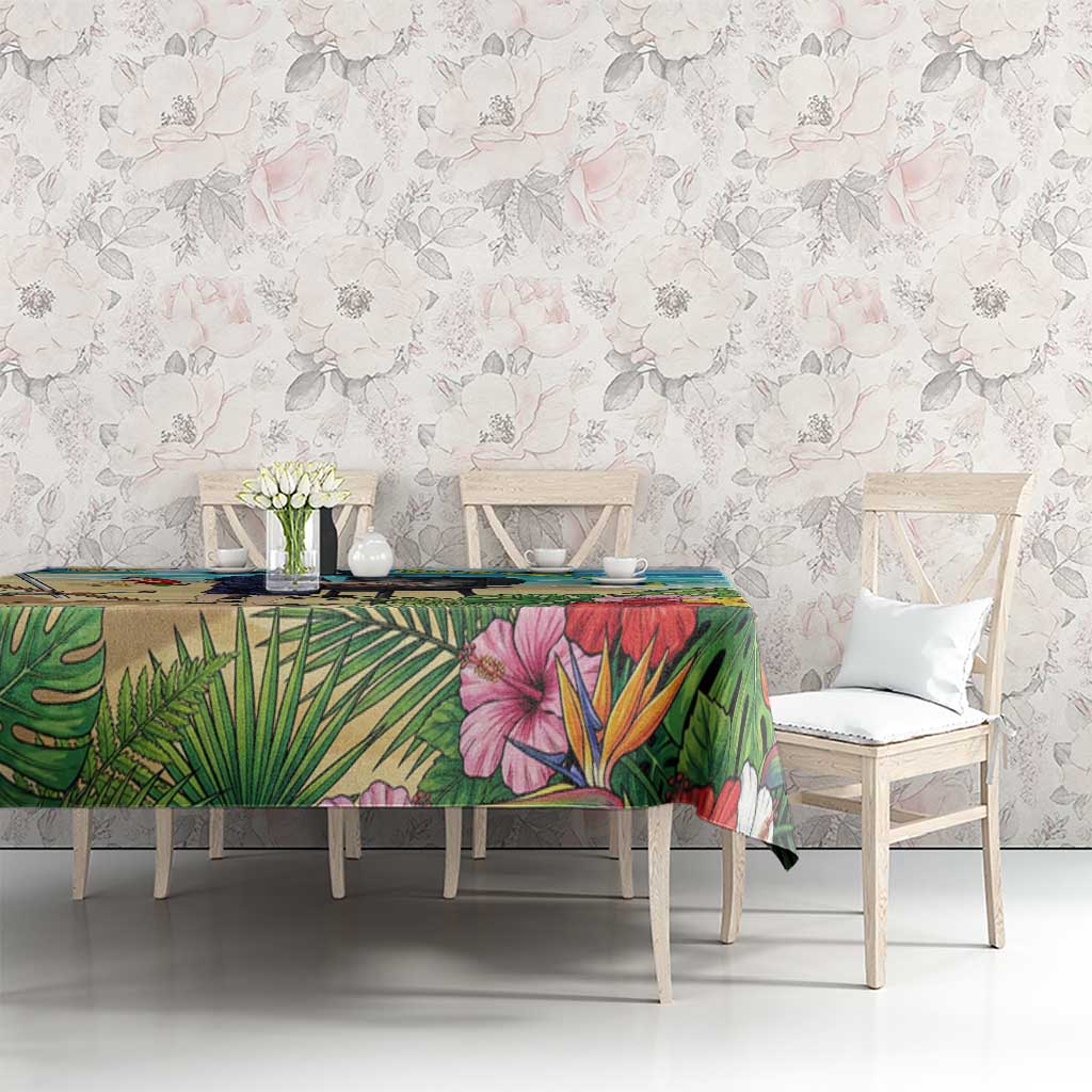 Tamaki Amajiki Summer Chill Tablecloth Tropical Anime Beach Scene