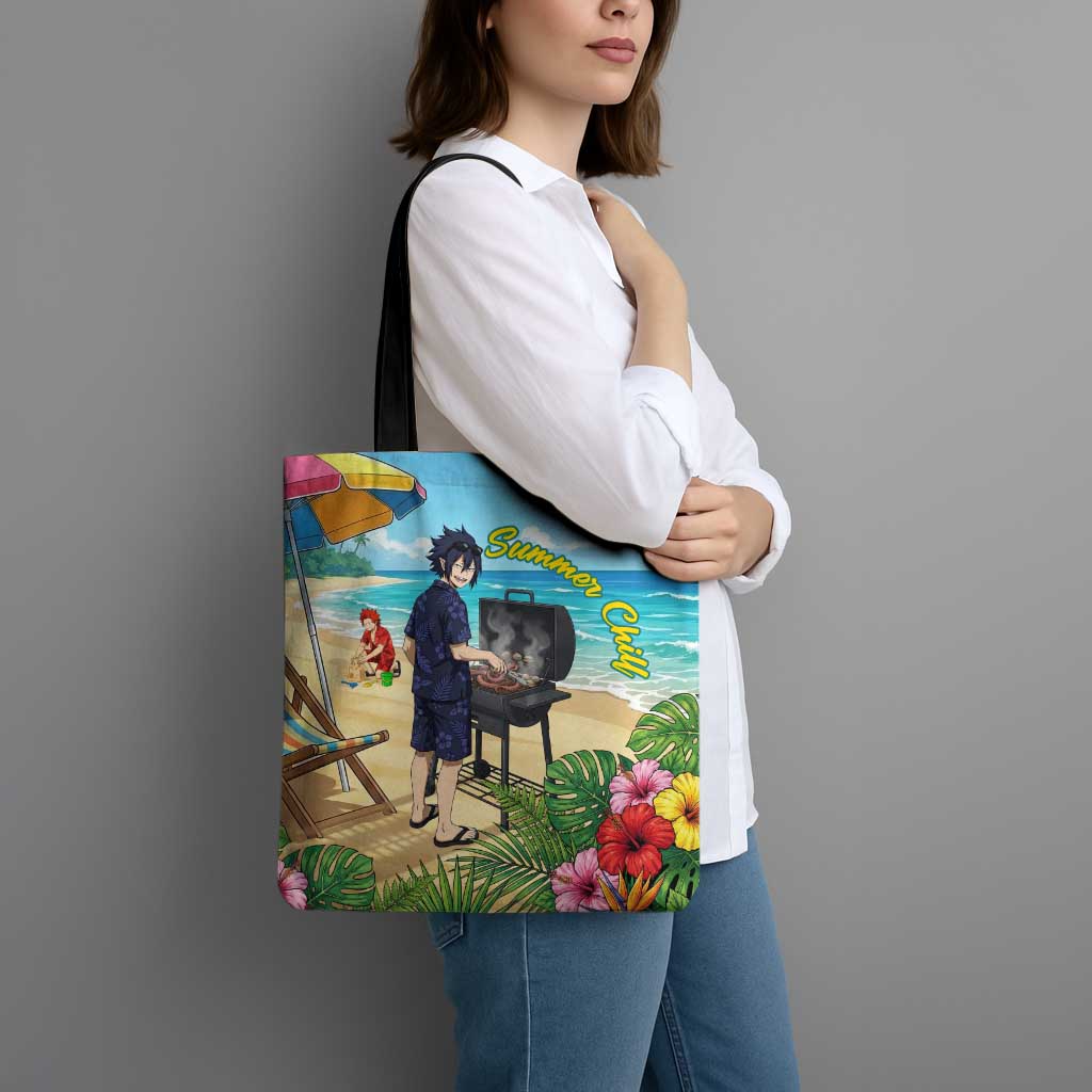 Tamaki Amajiki Summer Chill Tote Bag Tropical Anime Beach Scene