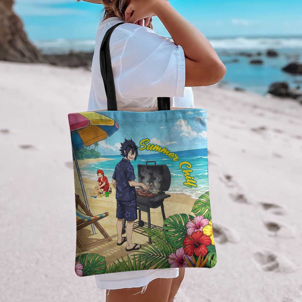 Tamaki Amajiki Summer Chill Tote Bag Tropical Anime Beach Scene