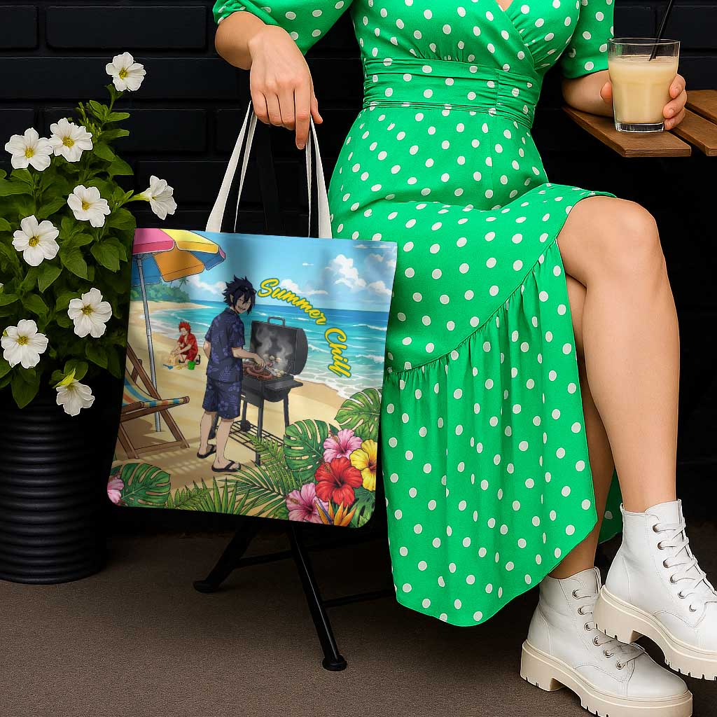 Tamaki Amajiki Summer Chill Tote Bag Tropical Anime Beach Scene