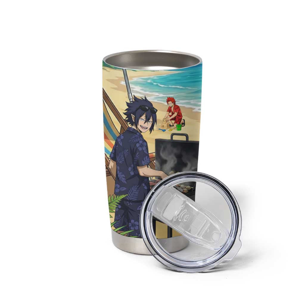 Tamaki Amajiki Summer Chill Tumbler Cup Tropical Anime Beach Scene