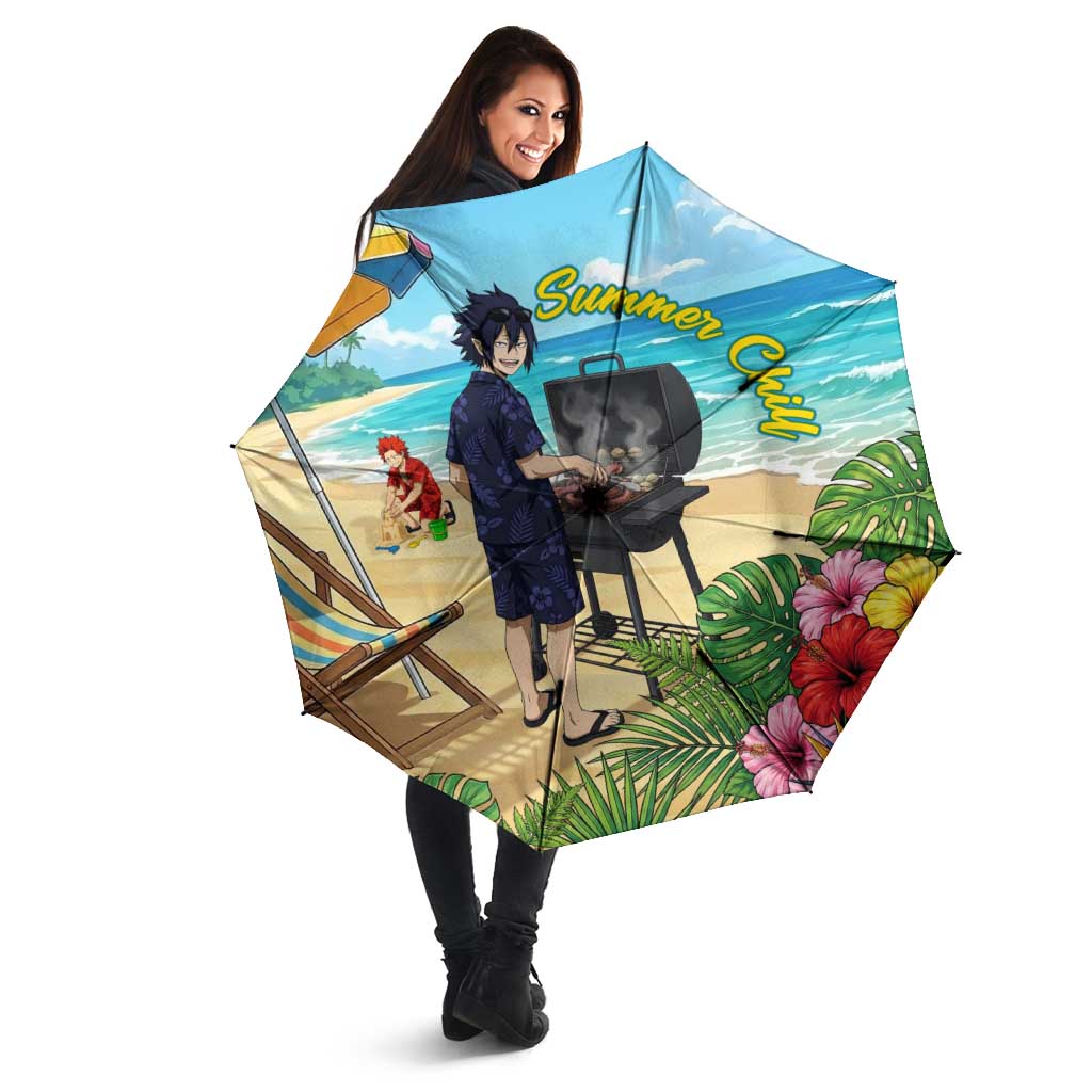 Tamaki Amajiki Summer Chill Umbrella Tropical Anime Beach Scene