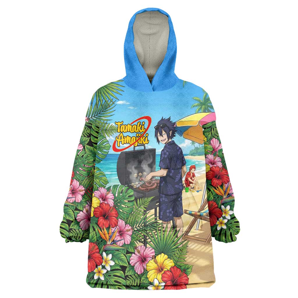Tamaki Amajiki Summer Chill Wearable Blanket Hoodie Tropical Anime Beach Scene