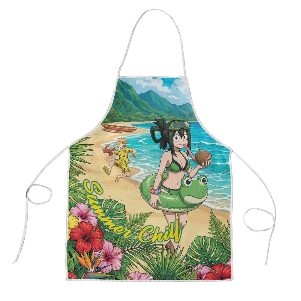 Tsuyu Asui Summer Chill Apron Tropical Anime Vacation Art